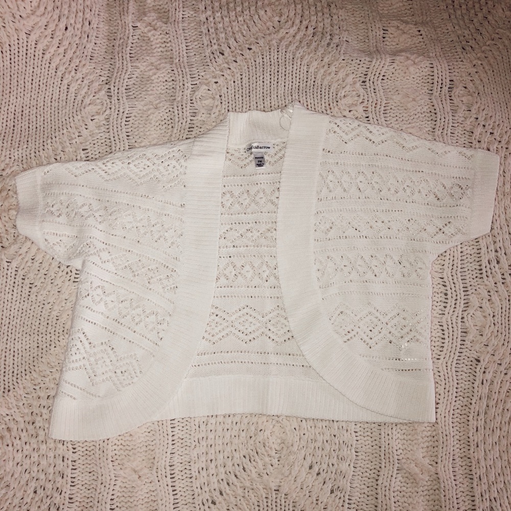 white sweater cardigan